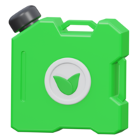 gasoline 3d rendering icon illustration with transparent background, bio energy png