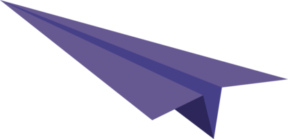 Colored paper airplane png