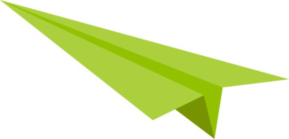 Colored paper airplane png