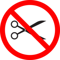 Do not open with scissors sign and symbol png