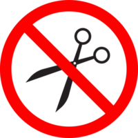 Do not open with scissors sign and symbol png