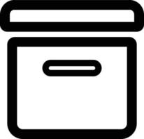 Office box line icon vector for mobile concept and web design. Box archive icon