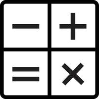 calculator button icon vector isolated on white background . Calculator icon