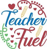 Teacher Typography Design vector