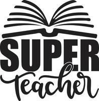 Teacher Typography Design vector