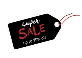 Super Sale label or tag. Modern minimal design vector