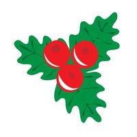 Holly berry. Christmas element for design vector