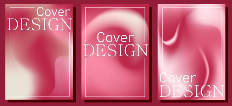 Blurred backgrounds set with modern viva magenta color gradient patterns