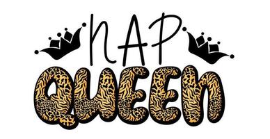 Nap queen with tiger pattern vector