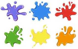 Set of Paint Splatters. Hand drawn vector elements for your  design