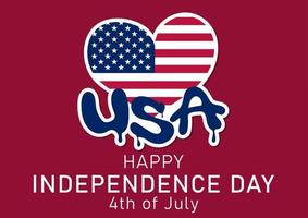 cuarto de julio Estados Unidos independencia día vector