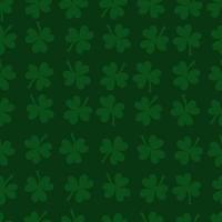 Seamless pattern with clover in green colors. Happy St. Patrick's Day vector