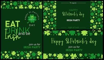 Saint Patrick's Day party flyer, brochure, holiday invitation, corporate celebration vector