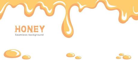 Seamless dripping honey background vector