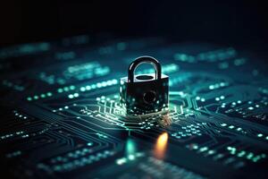 Security and data protection in technological development photo