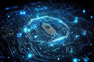 Security and data protection in technological development photo