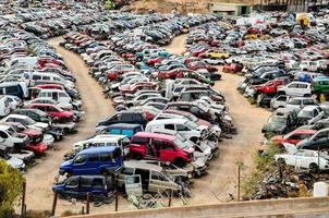 Abandoned car lot photo