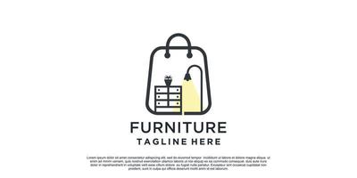 Furniture shop logo design unique concept Premium Vector Part 2