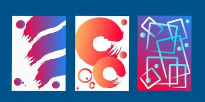 Modern abstract covers set. gradient shapes composition. vector