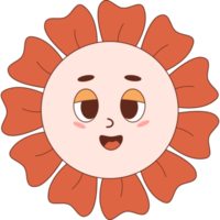 groovy rood bloem macht png