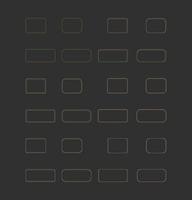 Curved Rectangle Outline Vector Set