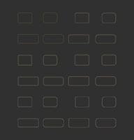 Curved Rectangle Outline Vector Set