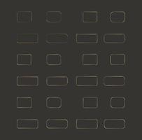 Curved Rectangle Outline Vector Set