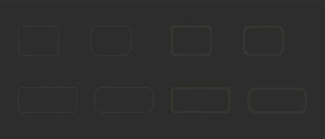 Curved Rectangle Outline Vector Set