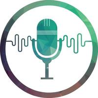 podcast sonido ola logo modelo vector. podcast legumbres logo corazón ritmo médico vector