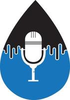 podcast sound wave logo template vector. podcast pulse logo heart rhythm medical vector