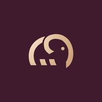 Luxury and modern elephant logo design vector