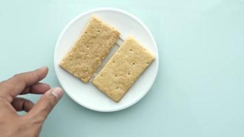 schließen oben von Cracker Kekse video