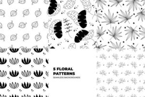 Floral Background Set vector