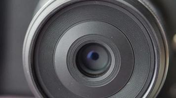 Camera lens close up video