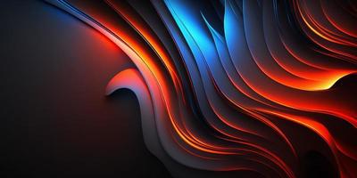 Abstract black metallic red and blue gradient with lava glow effect photo