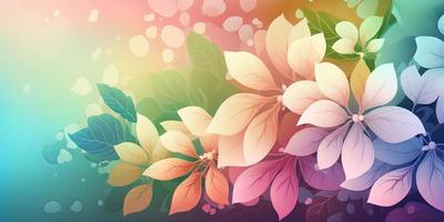 Gradient spring floral background photo
