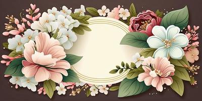 Floral template for spring celebration photo