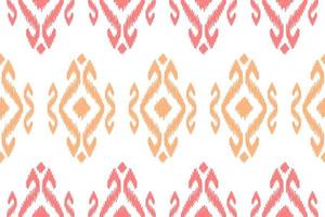 Fabric ikat pattern art. Geometric ethnic seamless pattern traditional. American, Mexican style. vector