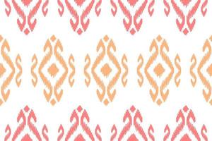 Fabric ikat pattern art. Geometric ethnic seamless pattern traditional. American, Mexican style. vector