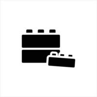 toy blocks icon with isolated vektor and transparent background vector