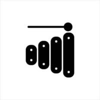 xylophone icon with isolated vektor and transparent background vector