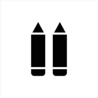 crayon icon with isolated vektor and transparent background vector