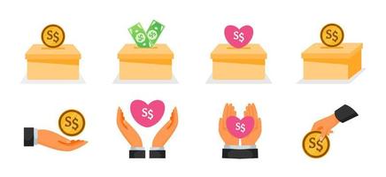 Donation Using Singapore Dollar Money Icons vector