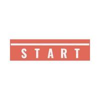 The start icon. Start symbol. Flat Vector illustration
