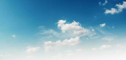 panorama blue sky with cloud and sunshine background photo