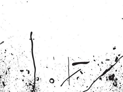Black and White Grunge Texture Vector Background with Splatter and Scratch Effects. EPS 10.