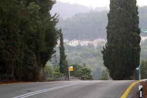 Road in the mountains in northern Israel. photo