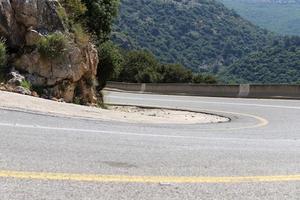 Road in the mountains in northern Israel. photo