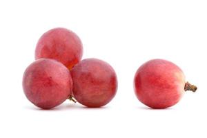 ripe red grape isolate on white background photo