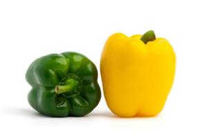 two sweet bell pepper isolate on white backgroud photo